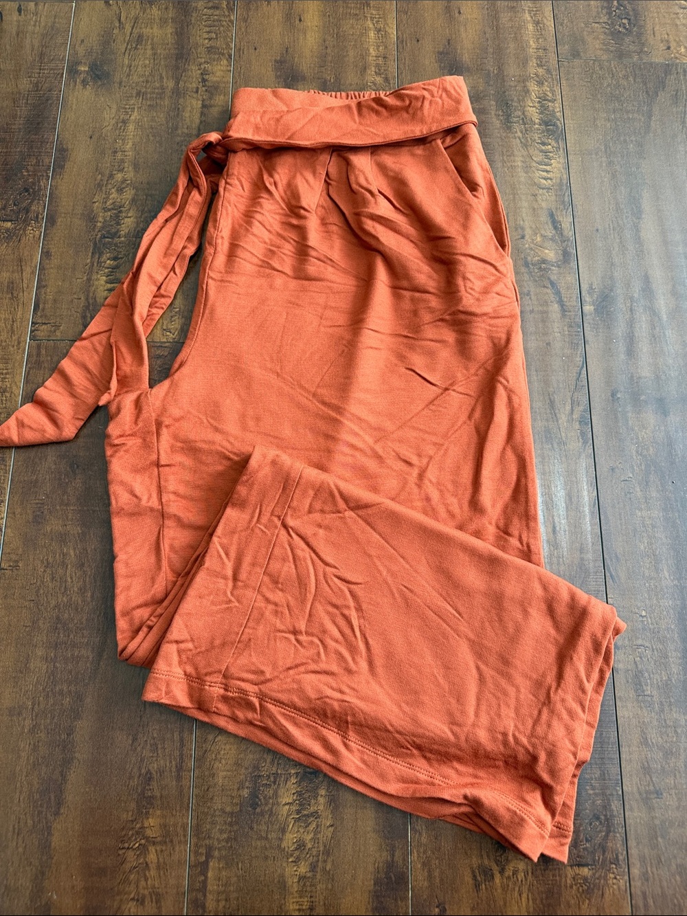 Matilda Jane Rust Orange Tie-Waist Lounge Capris